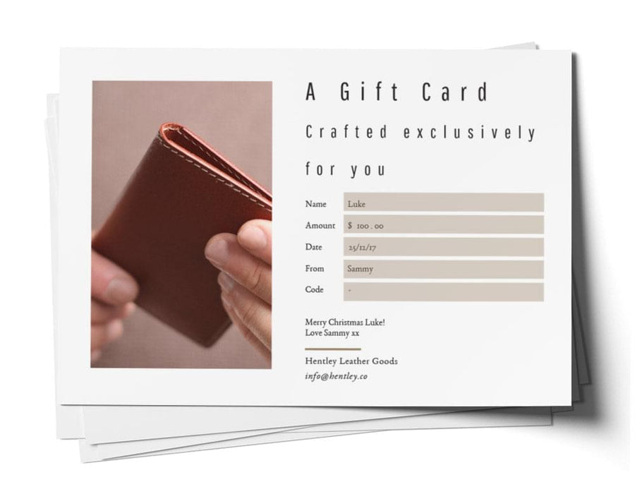 Hentley Gift Card - $100